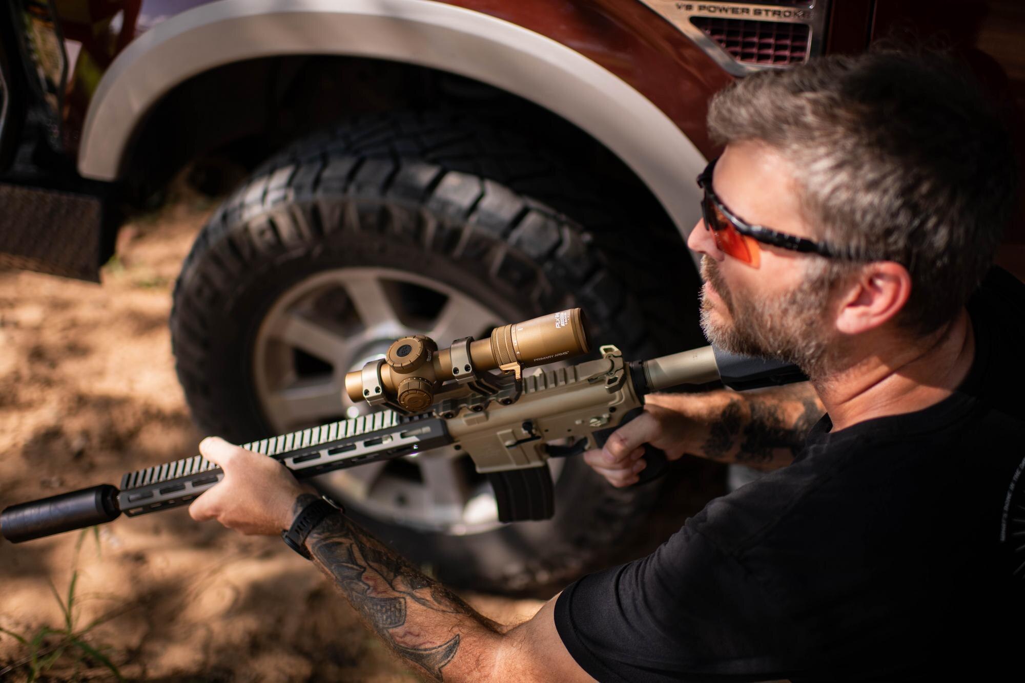 Primary Arms Primary Arms Compact PLxC 1-8X24 FFP RDB Rifle Scope - ACSS Griffin MIL G2 Reticle - FDE - view 5